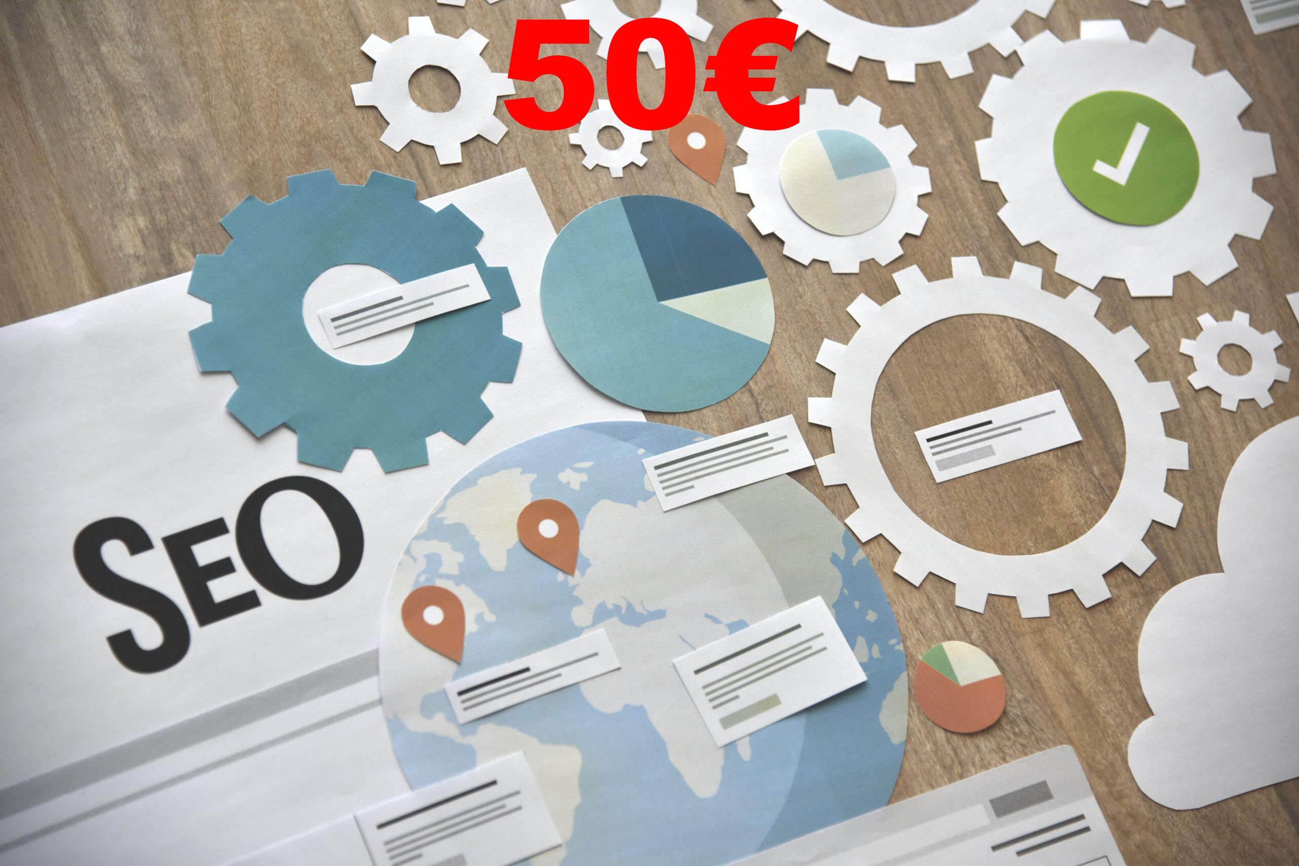 digital composite of business graphics with office background